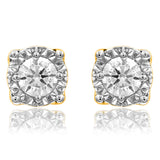 Diamond Illusion Stud Earrings