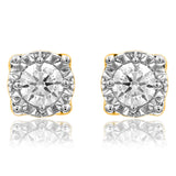 Diamond Illusion Stud Earrings