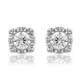 Diamond Illusion Stud Earrings