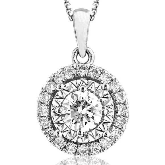 Diamond Illusion Halo Pendant