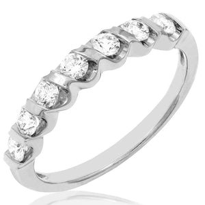 Bar Set Diamond Band Ring