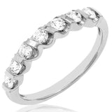 Bar Set Diamond Band Ring