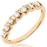 Bar Set Diamond Band Ring