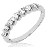 Bar Set Diamond Band Ring