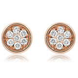 Diamond Cluster Bezel Stud Earrings
