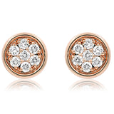 Diamond Cluster Bezel Stud Earrings