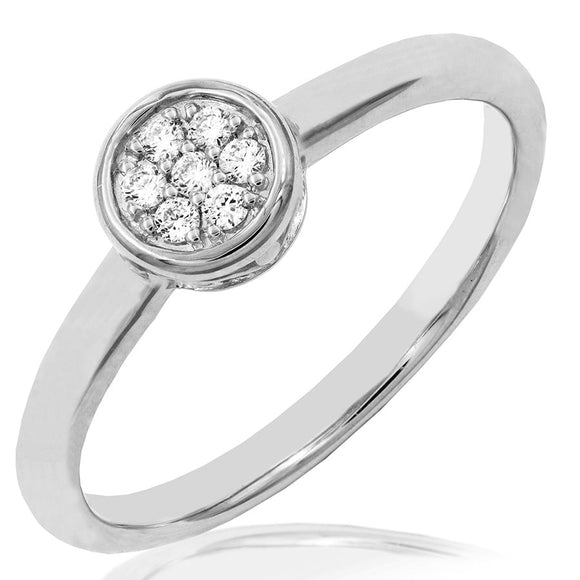 Diamond Cluster Bezel Ring