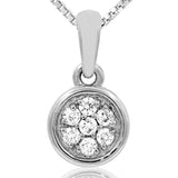 Diamond Cluster Bezel Pendant