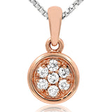 Diamond Cluster Bezel Pendant