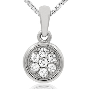 Diamond Cluster Bezel Pendant