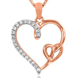 Double Heart Diamond Knot Pendant