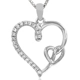 Double Heart Diamond Knot Pendant