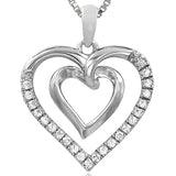 Double Heart Diamond Pendant