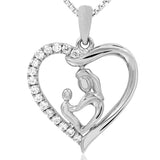 Diamond Heart Motherly Love Pendant