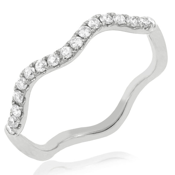 Diamond Wave Band Ring