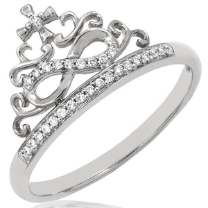Diamond Infinity Crown Ring