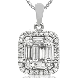 Cushion Diamond Halo Composite Pendant