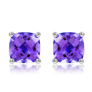 Cushion Gemstone Earrings