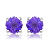 Round Gemstone Earrings