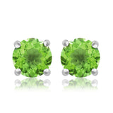 Round Gemstone Earrings