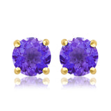 Round Gemstone Earrings
