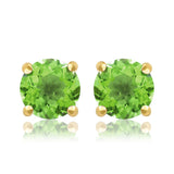 Round Gemstone Earrings