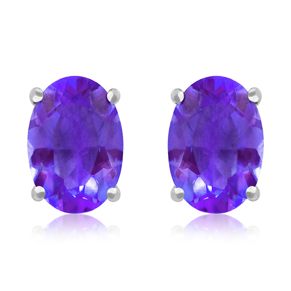 Oval Gemstone Earrings