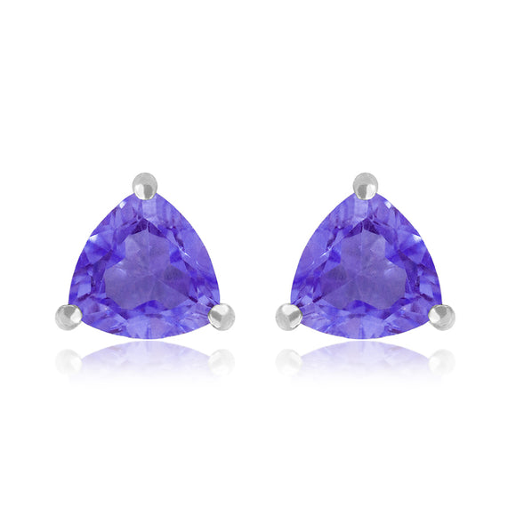 Triangular Gemstone Earrings