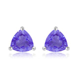 Triangular Gemstone Earrings