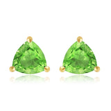 Triangular Gemstone Earrings