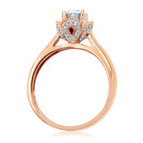 Diamond Semi-Mount Solitaire Engagement Ring