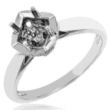 Diamond Semi-Mount Solitaire Engagement Ring