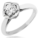 Diamond Semi-Mount Solitaire Engagement Ring