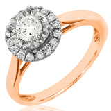 Diamond Illusion Halo Engagement Ring