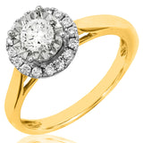 Diamond Illusion Halo Engagement Ring