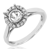 Diamond Semi-Mount Halo Engagement Ring