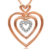 Diamond Triple Heart Pendant