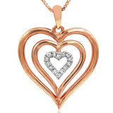 Diamond Triple Heart Pendant