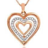 Diamond Triple Heart Pendant