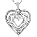 Diamond Triple Heart Pendant