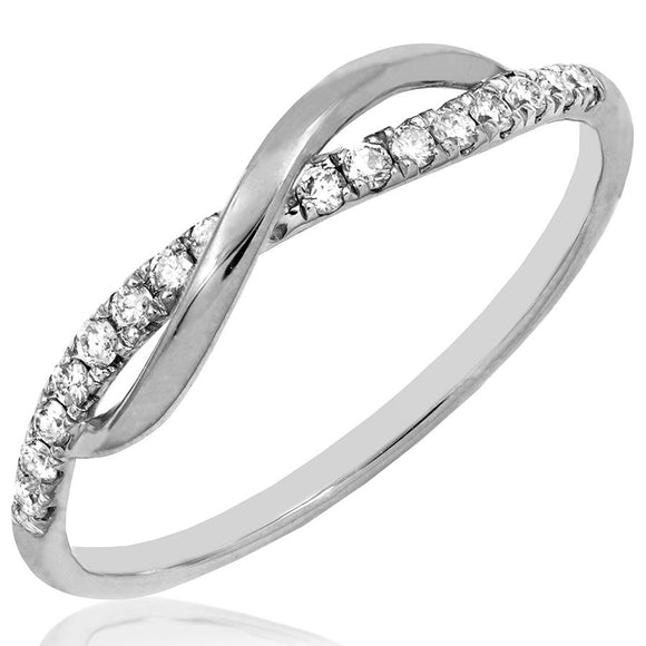 Intertwined Diamond Promise Ring