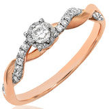 Intertwined Diamond Illusion Promise Ring