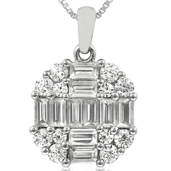 Cushion Diamond Composite Pendant