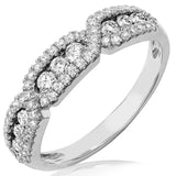 Gemstone Twist Ring with Diamond Accent