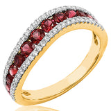 Gemstone ring with Diamond Accent