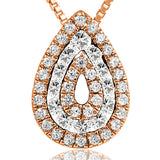 Gemstone Teardrop Pendant with Diamond Accent