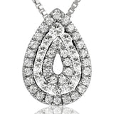 Gemstone Teardrop Pendant with Diamond Accent