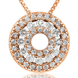 Gemstone Disc Pendant with Diamond Accent