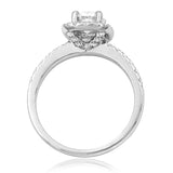 Cushion Semi-Mount Diamond Engagement Ring