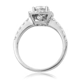 Cushion Semi-Mount Diamond Engagement Ring